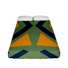 Abstract Geometric Design    Fitted Sheet (full/ Double Size) by Eskimos