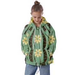 Folk Flowers Print Floral Pattern Ethnic Art Kids  Oversized Hoodie by Eskimos