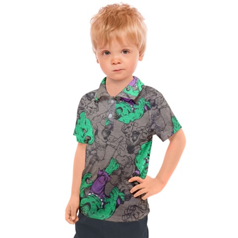 Incredible Hulk Kids  Polo Tee by incrediblehulk