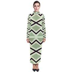 Abstract Pattern Geometric Backgrounds Turtleneck Maxi Dress by Eskimos