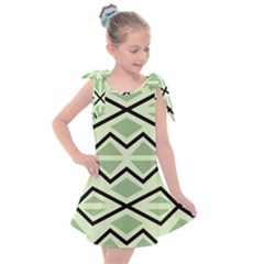 Abstract Pattern Geometric Backgrounds Kids  Tie Up Tunic Dress by Eskimos