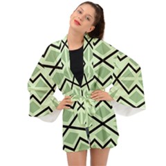 Abstract Pattern Geometric Backgrounds Long Sleeve Kimono by Eskimos