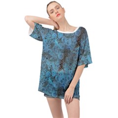 Abstract Surface Texture Background Oversized Chiffon Top by dflcprintsclothing