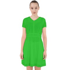 Plain Green Adorable In Chiffon Dress by FunDressesShop