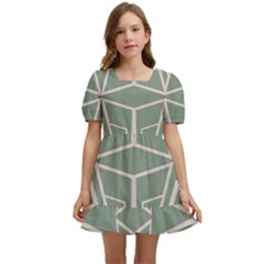 Abstract Pattern Geometric Backgrounds Kids  Short Sleeve Dolly Dress by Eskimos