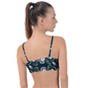 Folk flowers print Floral pattern Ethnic art Knot Up Bikini Top View2