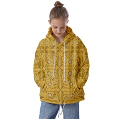 Folk Flowers Print Floral Pattern Ethnic Art Kids  Oversized Hoodie by Eskimos