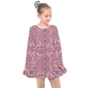 Folk flowers print Floral pattern Ethnic art Kids  Long Sleeve Dress View1