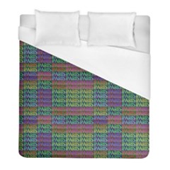 Paris Words Motif Colorful Pattern Duvet Cover (full/ Double Size) by dflcprintsclothing