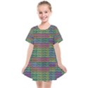 Paris Words Motif Colorful Pattern Kids  Smock Dress View1