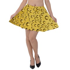 Beer Bubbles Velvet Skater Skirt by Wegoenart