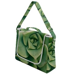 Echeveria Imbricata Closeup Photo Box Up Messenger Bag by dflcprintsclothing