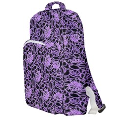 Electric Neon Abstract Print Pattern Double Compartment Backpack by dflcprintsclothing