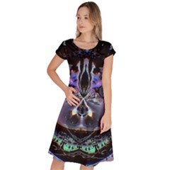 The High Priestess Card Classic Short Sleeve Dress by MRNStudios