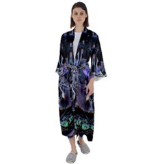 The High Priestess Card Maxi Satin Kimono by MRNStudios