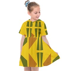  Abstract Geometric Design   Geometric Fantasy  Terrazzo  Kids  Sailor Dress by Eskimos