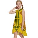  Abstract geometric design   geometric fantasy  Terrazzo  Kids  Frill Swing Dress View2