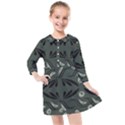 Folk flowers print Floral pattern Ethnic art Kids  Quarter Sleeve Shirt Dress View1