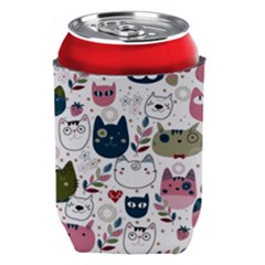 Pattern With Cute Cat Heads Can Holder by Jancukart