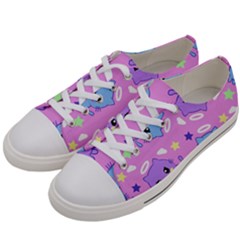 Seamless Pattern With Cute Kawaii Kittens Men s Low Top Canvas Sneakers by Jancukart