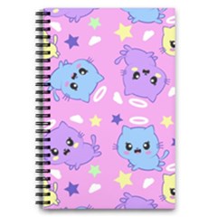 Seamless Pattern With Cute Kawaii Kittens 5 5  X 8 5  Notebook by Jancukart