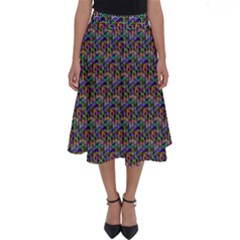 Seamless Prismatic Geometric Pattern With Background Perfect Length Midi Skirt by Jancukart