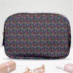 Seamless Prismatic Geometric Pattern With Background Make Up Pouch (small) by Jancukart