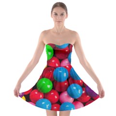 Bubble Gum Strapless Bra Top Dress by artworkshop