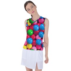 Bubble Gum Women s Sleeveless Sports Top by artworkshop