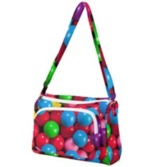 Bubble Gum Front Pocket Crossbody Bag by artworkshop