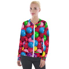 Bubble Gum Velvet Zip Up Jacket by artworkshop