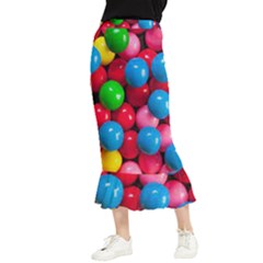 Bubble Gum Maxi Fishtail Chiffon Skirt by artworkshop