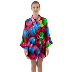 Bubble Gum Long Sleeve Satin Kimono by artworkshop