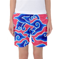 Batik Megamendung Women s Basketball Shorts by artworkshop