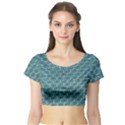 Bubble Wrap Short Sleeve Crop Top View1