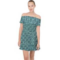 Bubble Wrap Off Shoulder Chiffon Dress by artworkshop