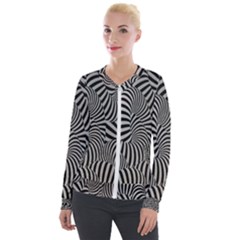 Pattern Velvet Zip Up Jacket by artworkshop