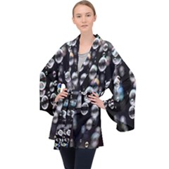 Bubble Long Sleeve Velvet Kimono  by artworkshop