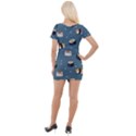 Sushi Pattern Short Sleeve Asymmetric Mini Dress View2