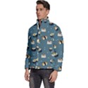 Sushi Pattern Men s Puffer Bubble Jacket Coat View2