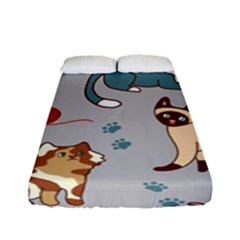 Cats Pattern Fitted Sheet (full/ Double Size) by Jancukart