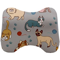 Cats Pattern Head Support Cushion by Jancukart