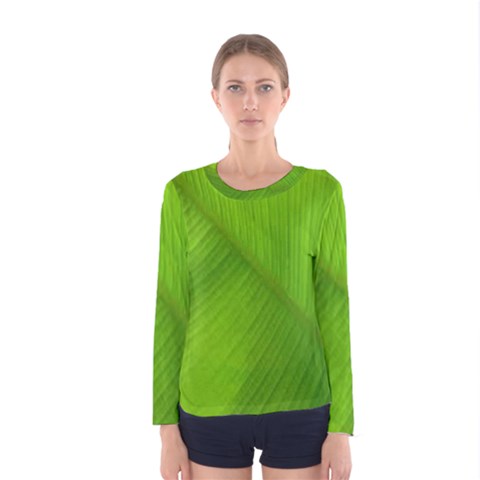 Banana Leaf Women s Long Sleeve Tee by artworkshop