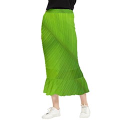 Banana Leaf Maxi Fishtail Chiffon Skirt by artworkshop