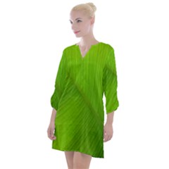 Banana Leaf Open Neck Shift Dress by artworkshop