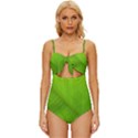 Banana Leaf Knot Front One-Piece Swimsuit View1