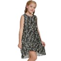 Creepy Head Motif Pattern Kids  Frill Swing Dress View3