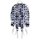 Black And White Geometric Geometry Pattern Zip Bottom Backpack View3