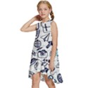 Hand-drawn-back-school-pattern Kids  Frill Swing Dress View2