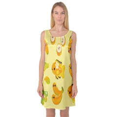 Banana Cichlid Sleeveless Satin Nightdress by artworkshop